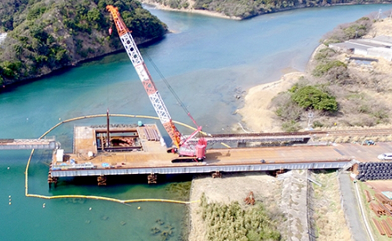 工事用仮橋（重機作業対応例）