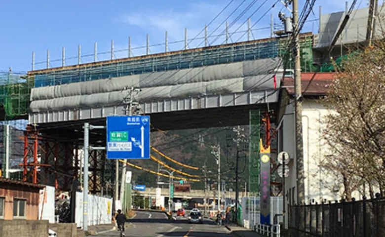 道路上落下防護工（G-PANEL使用例）