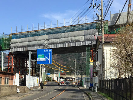 道路上落下防護工（G-PANEL使用例）