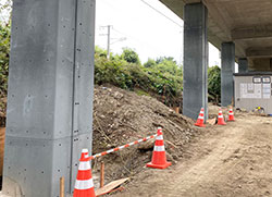 耐震補強用鋼板巻き立て工事